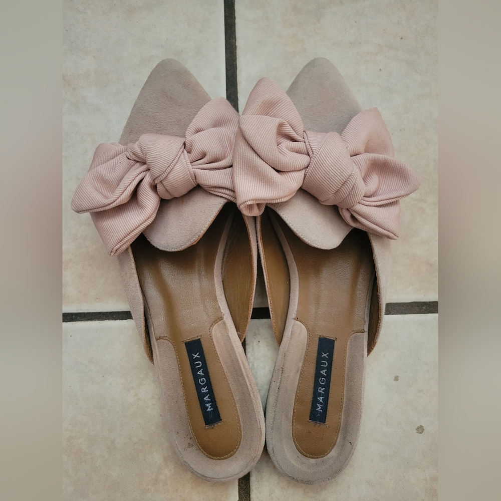 Margaux Blush Bow Mules